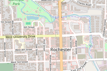 Street map of 134 W University Dr #314, Rochester, MI 48307