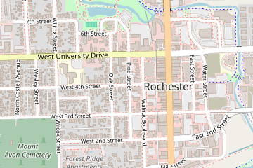 Street map of 314 W 4th St, Rochester, MI 48307