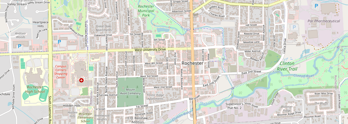 Street map of 314 W 4th St, Rochester, MI 48307